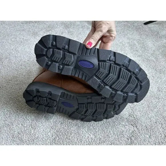 Wolverine Work Boots Mens 13M Brown Leather Lace Up Combat W04217 Slip Resistant - Picture 7 of 12